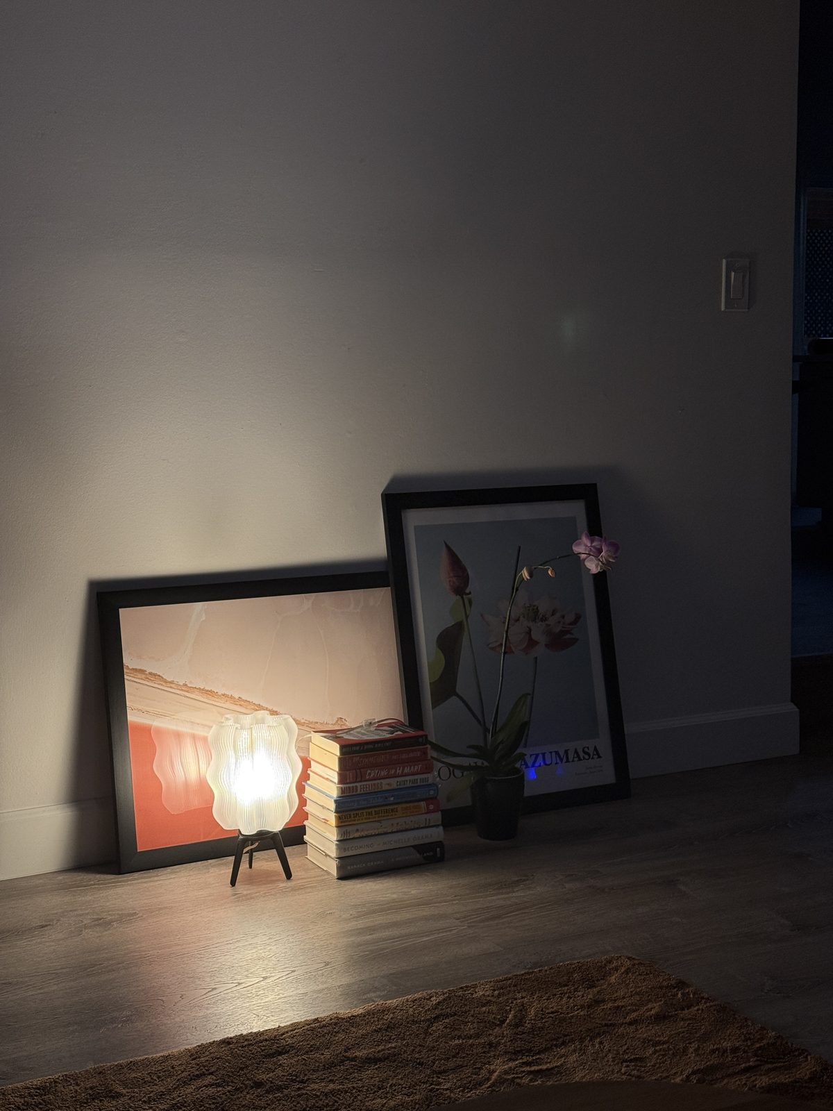 Cozy Reading Corner Styling with Framed Art & Books