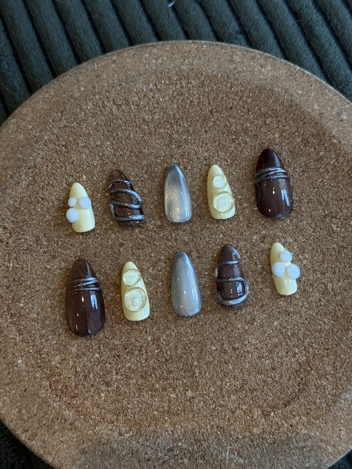 Chocolate Swirl Press-Ons You'll Want to Live In