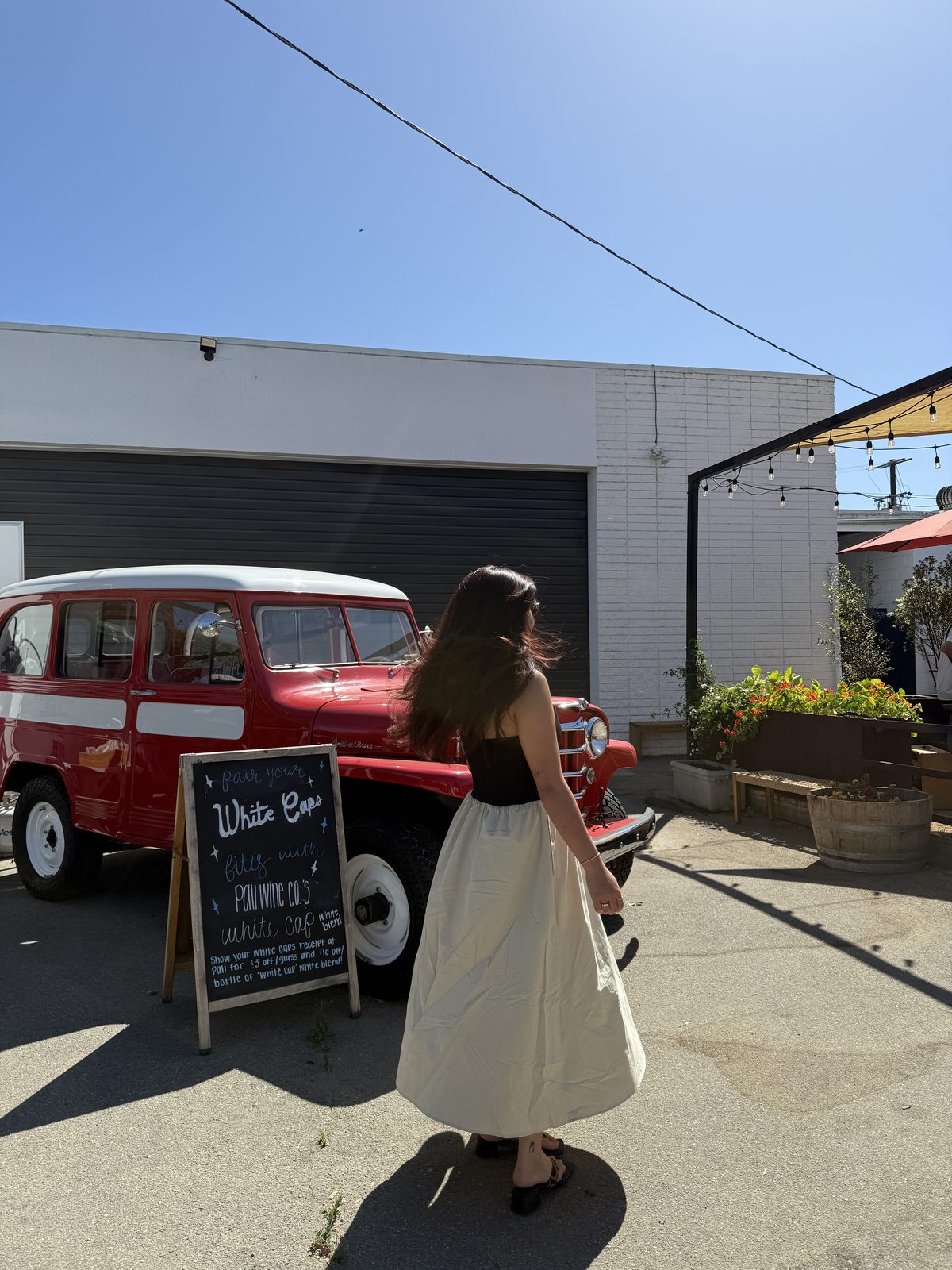 Black Bodice Maxi Dress: A Summer Wine Country Look