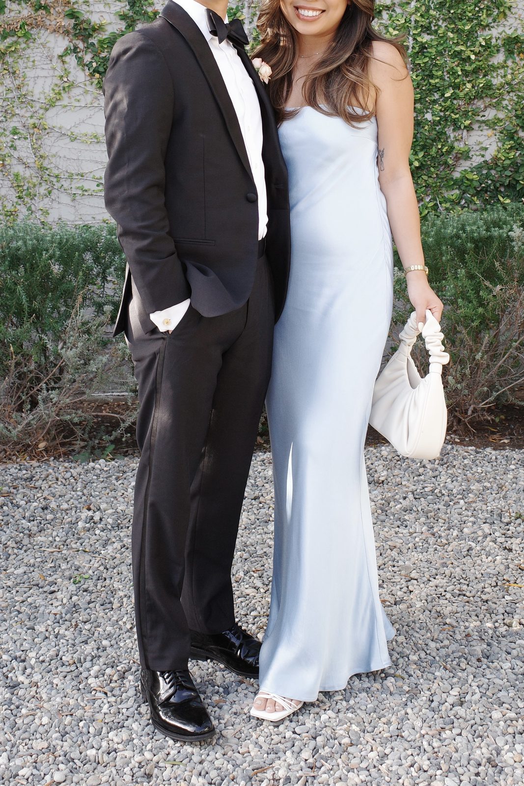 Powder Blue Slip Dress for a Wedding Guest Look