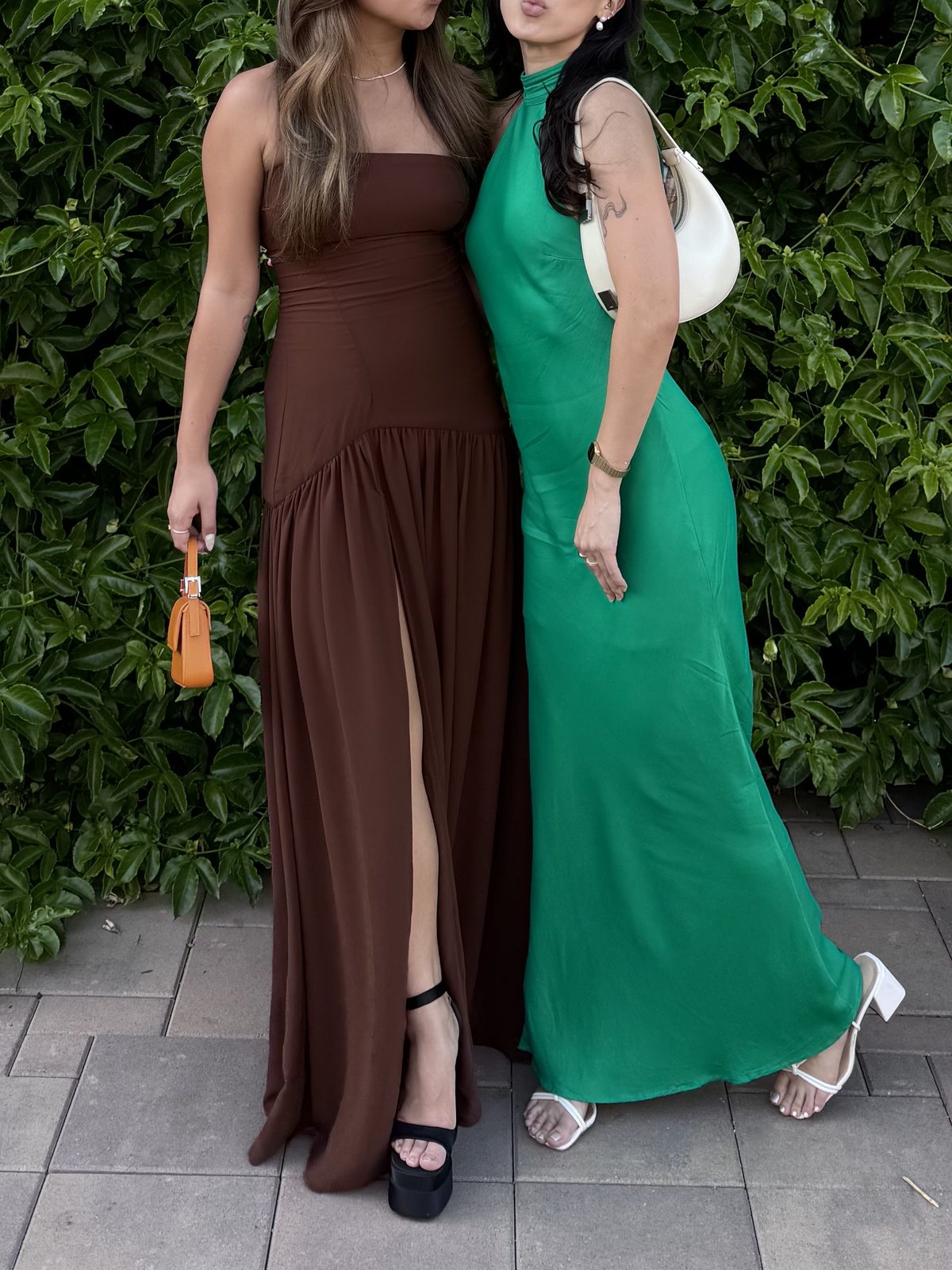 Chocolate Brown + Emerald Green: Wedding Guest Dresses Done Right