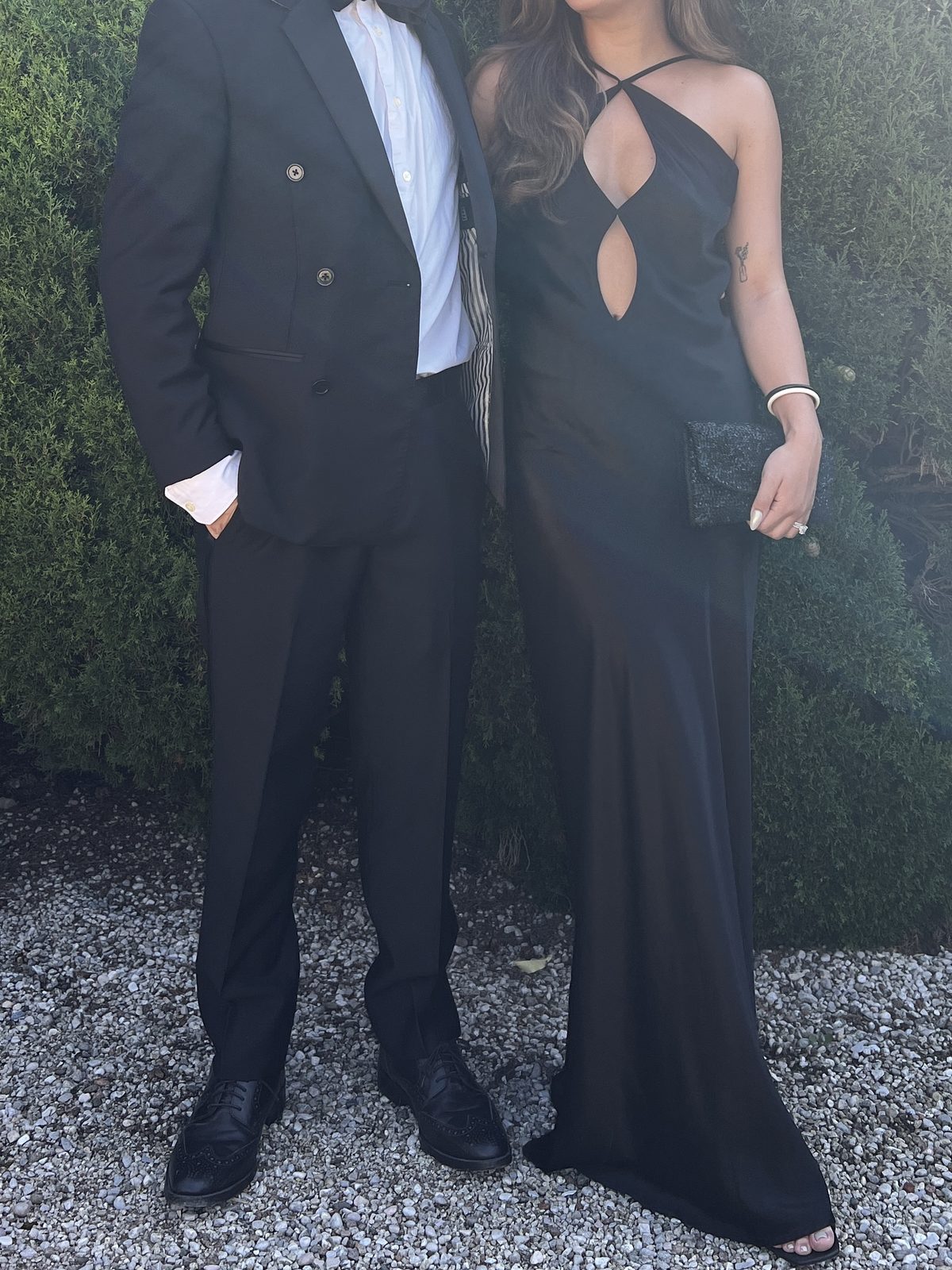 Halter Cutout Gown for an Italian Black Tie Wedding