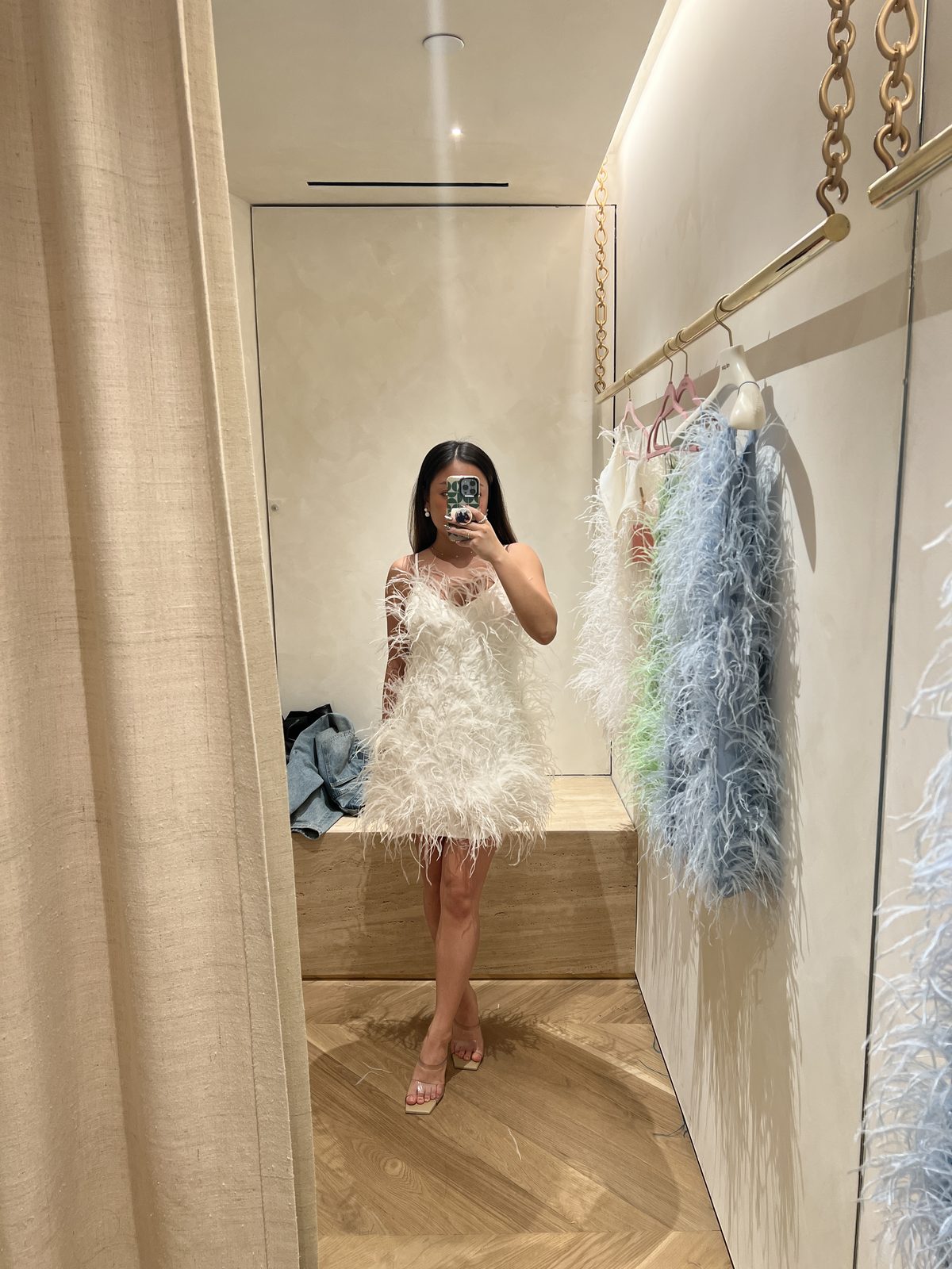 White Feather Mini Dress: The Ultimate Reception Look