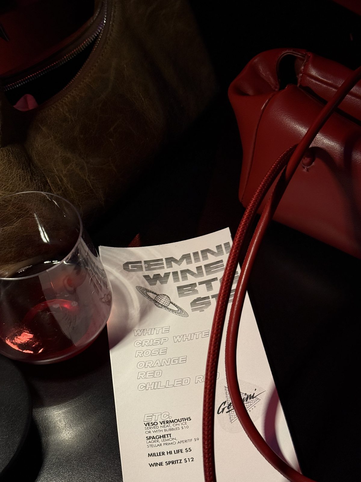 Red Leather Purse for a Wine Bar Night Out